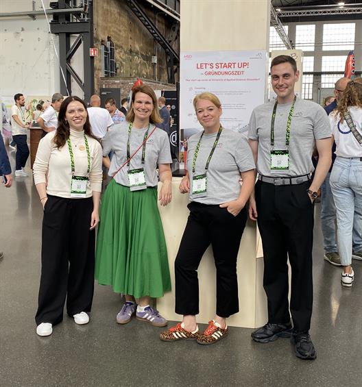 Das Bild zeigt die Ansprechpartner*innen von GRÜNDUNGSZEIT.